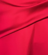 Alex Marie Fabiana Asymmetrical Faux Wrap Flounce Long Sleeve Asymmetrical Dress