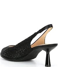 Alex Marie Florenze Rhinestone Peep Toe Slingback Dress Sandals