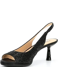 Alex Marie Florenze Rhinestone Peep Toe Slingback Dress Sandals