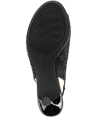 Alex Marie Florenze Rhinestone Peep Toe Slingback Dress Sandals