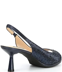 Alex Marie Florenze Rhinestone Peep Toe Slingback Dress Sandals