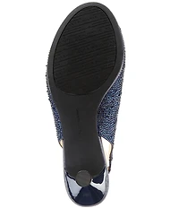 Alex Marie Florenze Rhinestone Peep Toe Slingback Dress Sandals