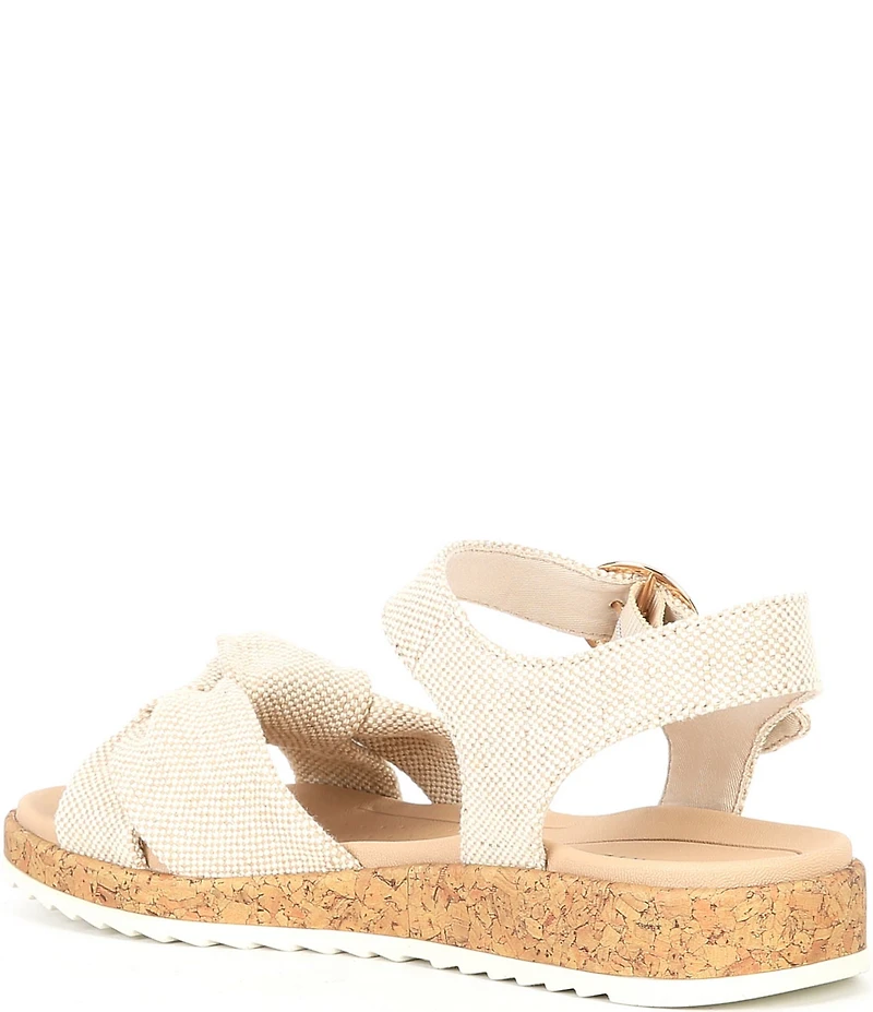 Alex Marie Fritz Linen Knotted Wedge Sandals