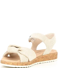 Alex Marie Fritz Linen Knotted Wedge Sandals