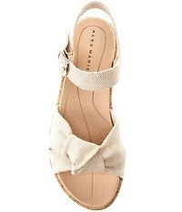 Alex Marie Fritz Linen Knotted Wedge Sandals