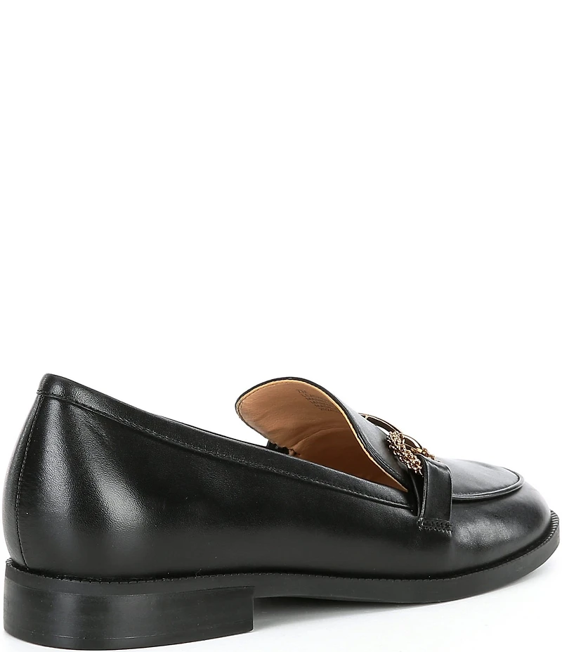 Alex Marie Gilmore Leather Bit Buckle Loafers