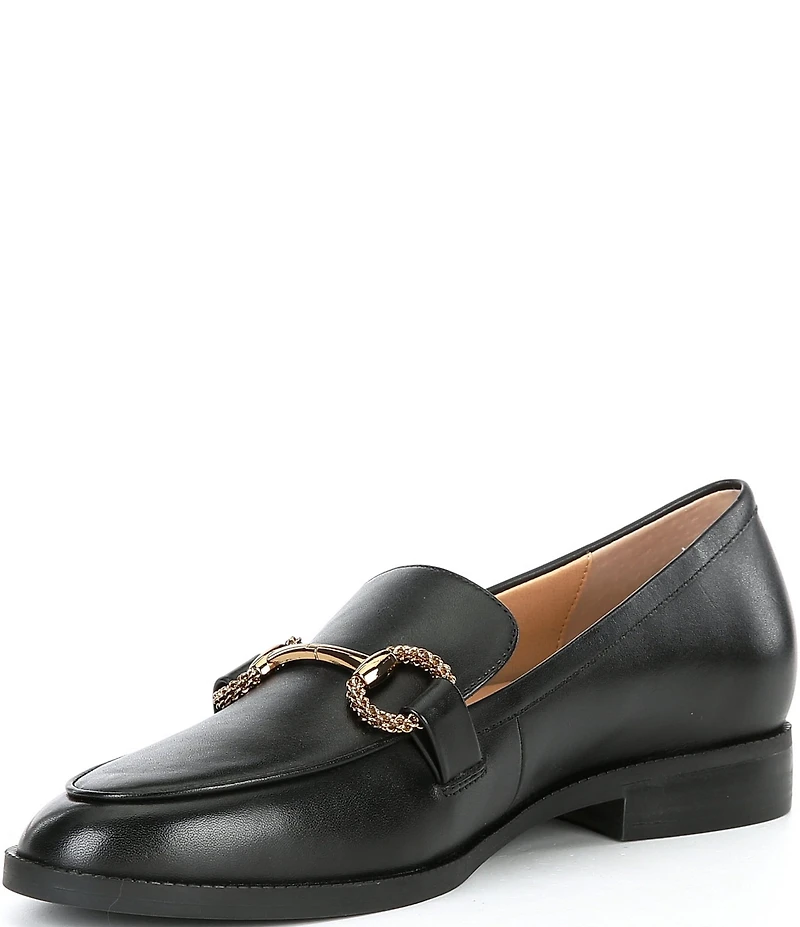 Alex Marie Gilmore Leather Bit Buckle Loafers