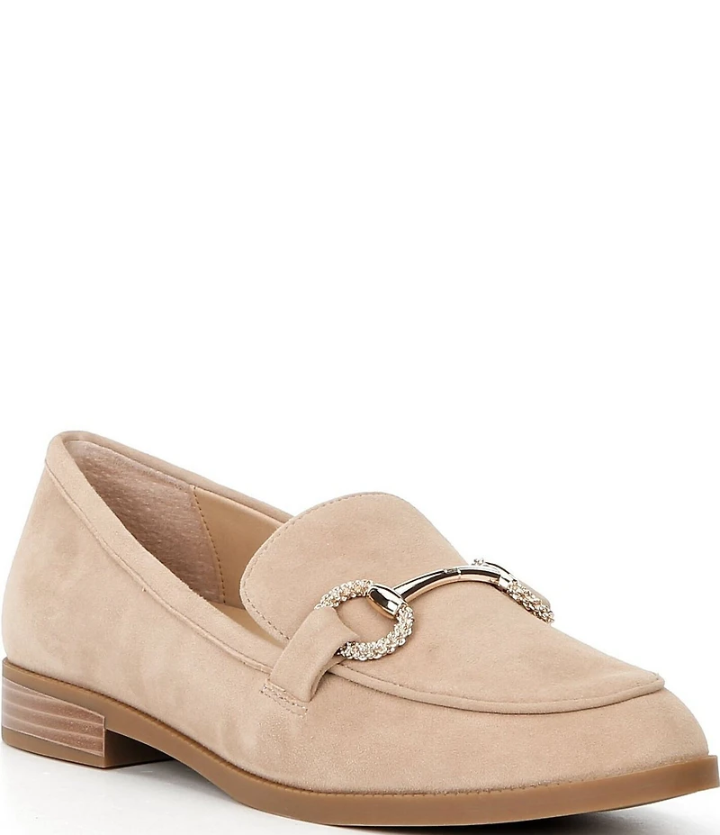 Alex Marie Gilmore Suede Bit Buckle Loafers