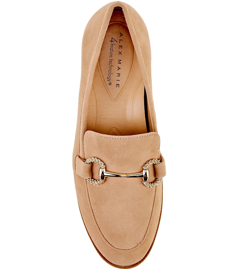 Alex Marie Gilmore Suede Bit Buckle Loafers