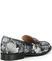 Alex Marie Gilmore Two Printed Jacquard Bit Buckle Loafers