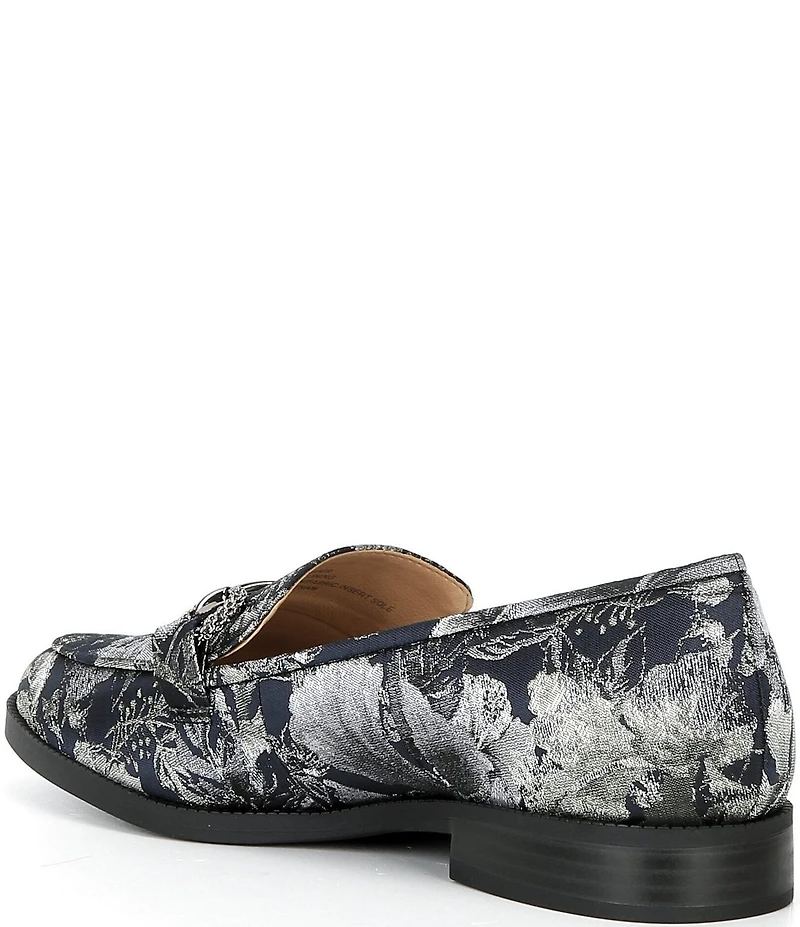 Alex Marie Gilmore Two Printed Jacquard Bit Buckle Loafers