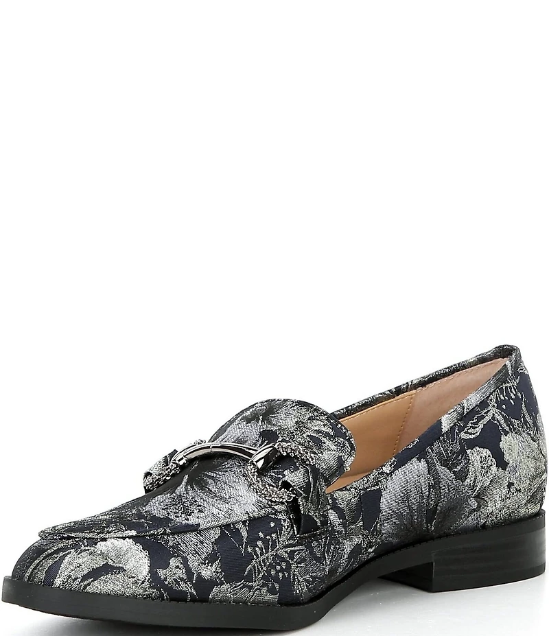 Alex Marie Gilmore Two Printed Jacquard Bit Buckle Loafers