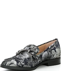 Alex Marie Gilmore Two Printed Jacquard Bit Buckle Loafers