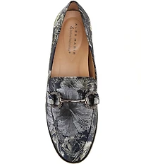 Alex Marie Gilmore Two Printed Jacquard Bit Buckle Loafers
