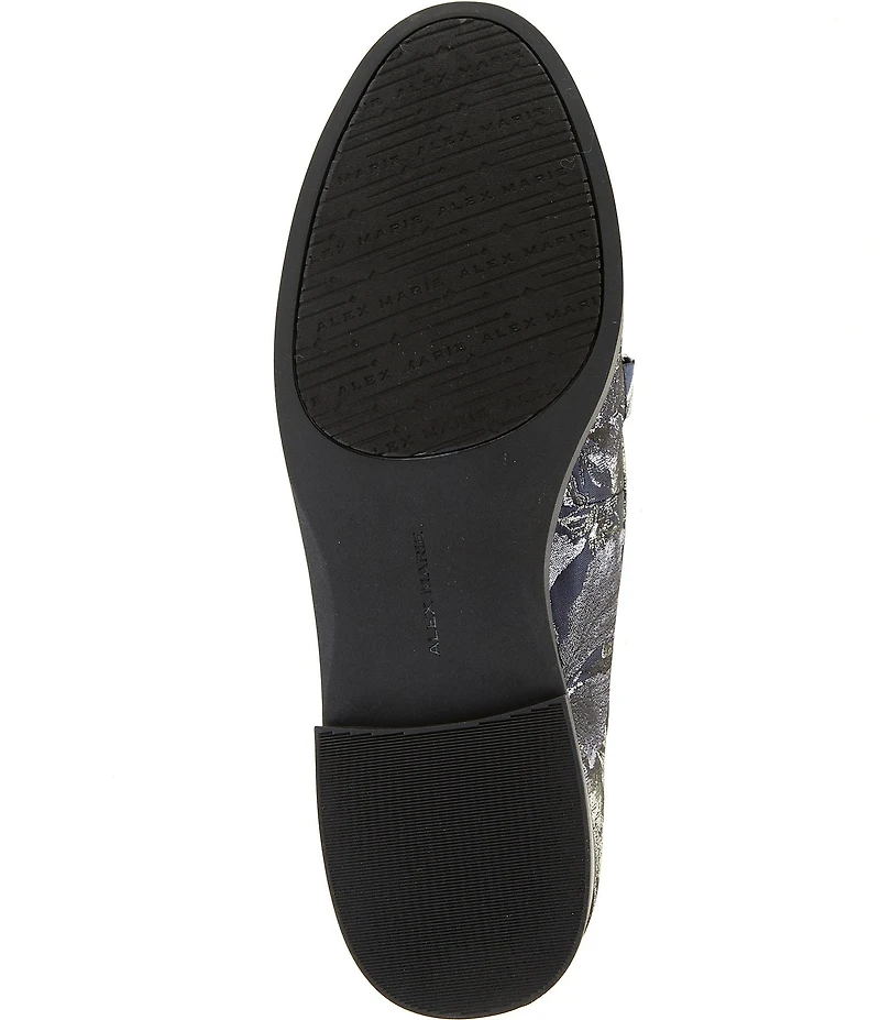 Alex Marie Gilmore Two Printed Jacquard Bit Buckle Loafers