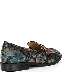 Alex Marie Gilmore Two Printed Jacquard Bit Buckle Loafers