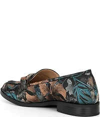 Alex Marie Gilmore Two Printed Jacquard Bit Buckle Loafers