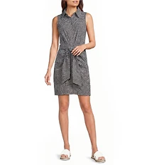 Alex Marie Gingham Collar Neck Sleeveless Jessa Dress