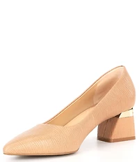 Alex Marie Gladdis Embossed Block Heel Pumps