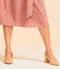 Alex Marie Gladdis Embossed Block Heel Pumps