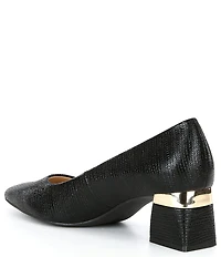 Alex Marie Gladdis Embossed Block Heel Pumps
