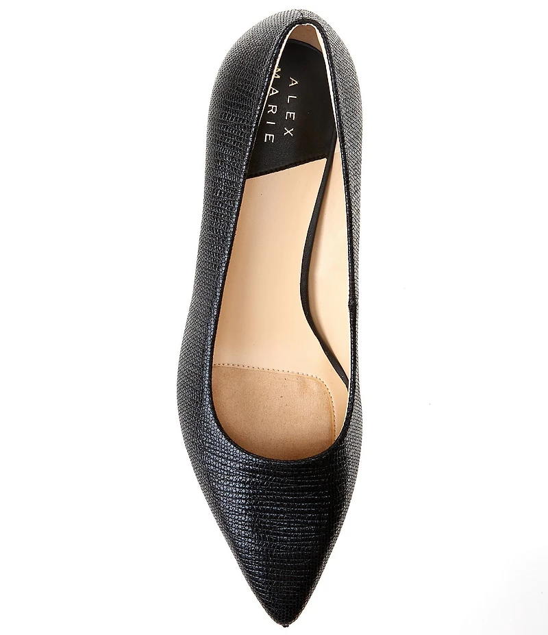 Alex Marie Gladdis Embossed Block Heel Pumps