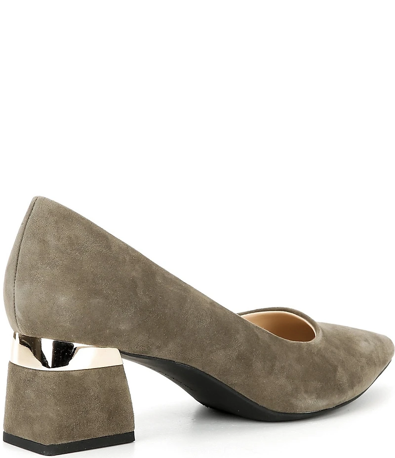 Alex Marie Gladdis Suede Block Heel Pumps