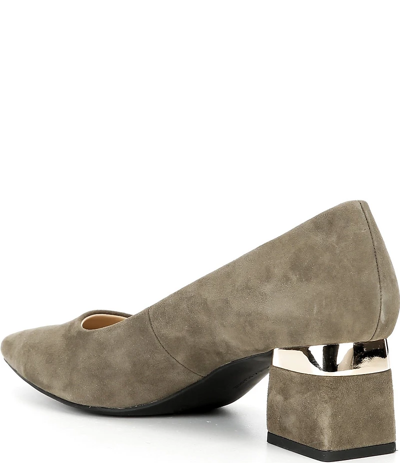 Alex Marie Gladdis Suede Block Heel Pumps