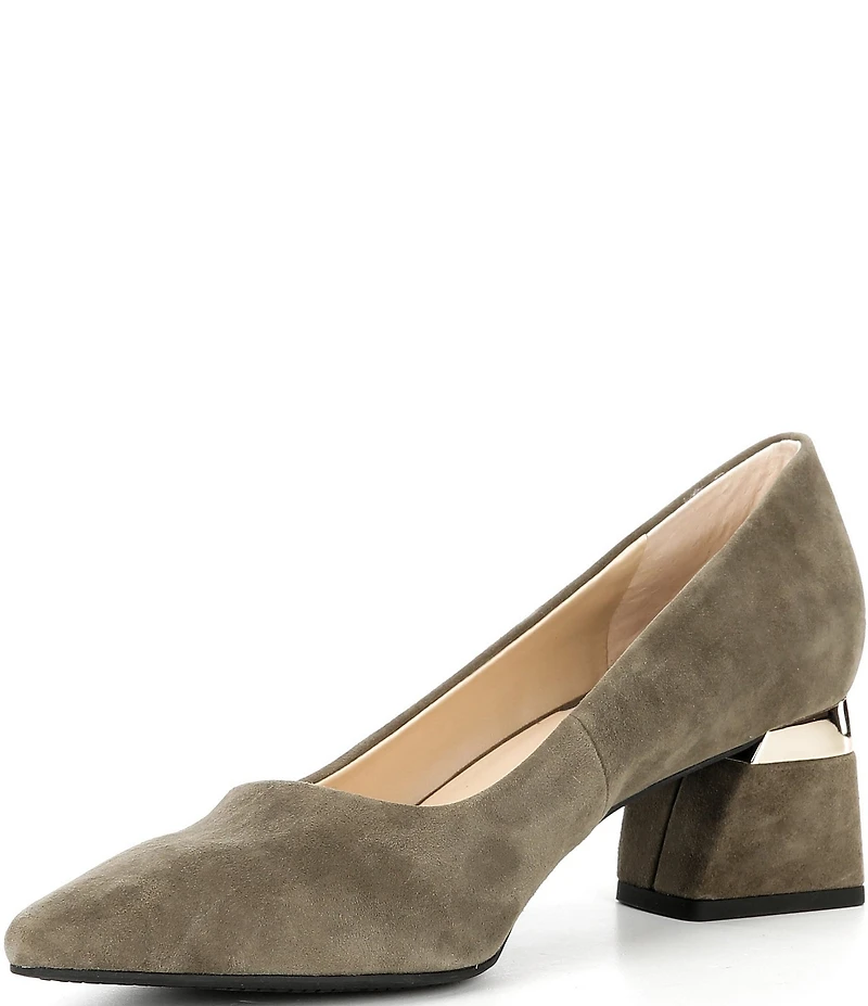 Alex Marie Gladdis Suede Block Heel Pumps
