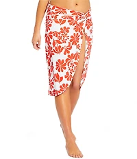 Alex Marie Groovy Tropics Faux Wrap Sarong Cover Up