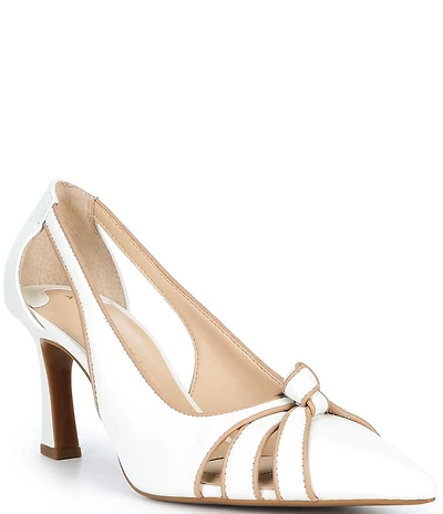 Alex Marie Harvie Leather Knotted Cut-Out Pumps