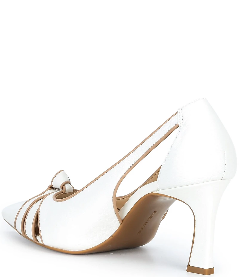 Alex Marie Harvie Leather Knotted Cut-Out Pumps