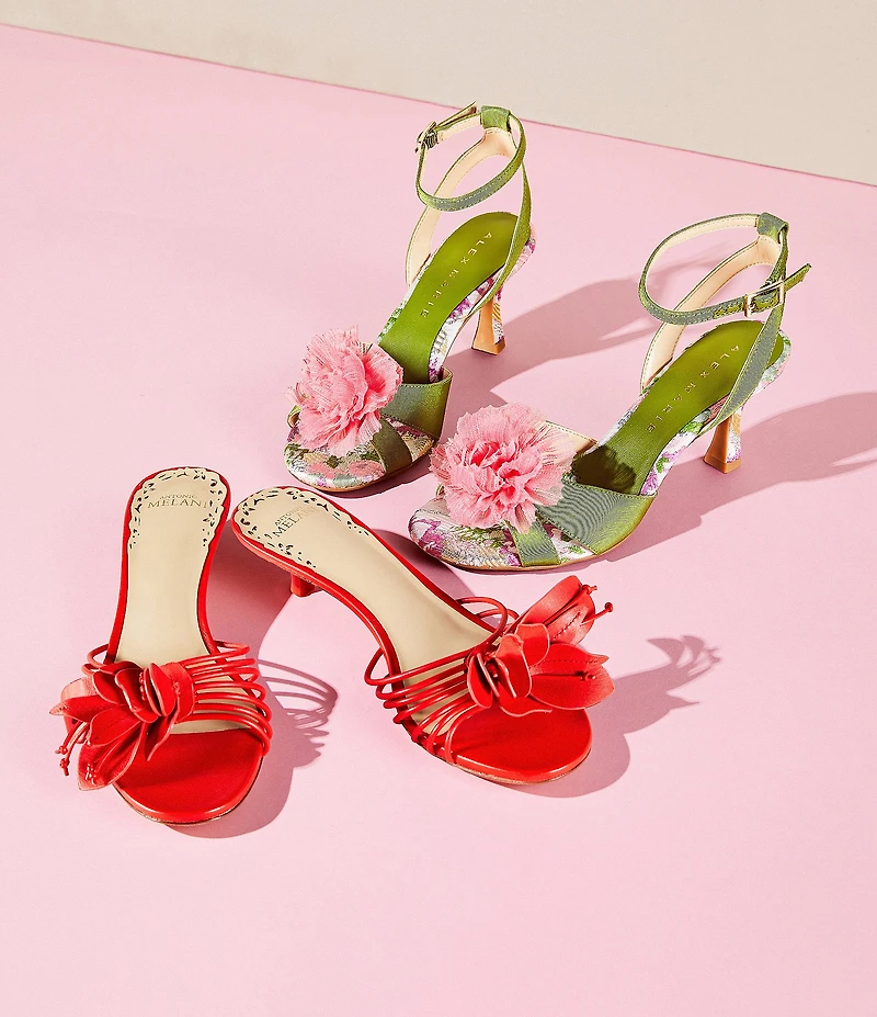 Alex Marie Ilene Faille Flower Dress Sandals