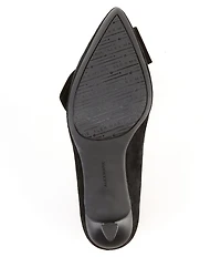 Alex Marie Iris Suede Bow Pointed Toe Kitten Heel Pumps