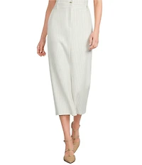 Alex Marie Jackie Coordinating Pinstripe Novelty Suiting Midi Skirt