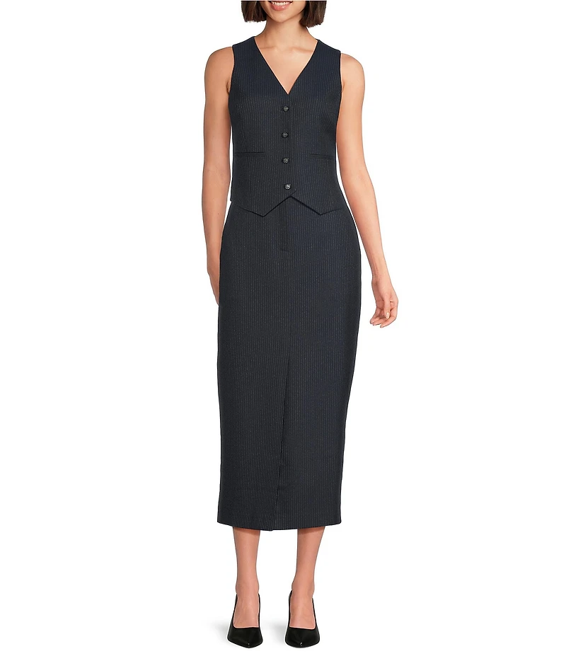 Alex Marie Jackie Novelty Stripe Suiting Skirt