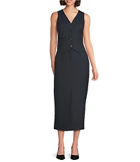 Alex Marie Jackie Novelty Stripe Suiting Skirt