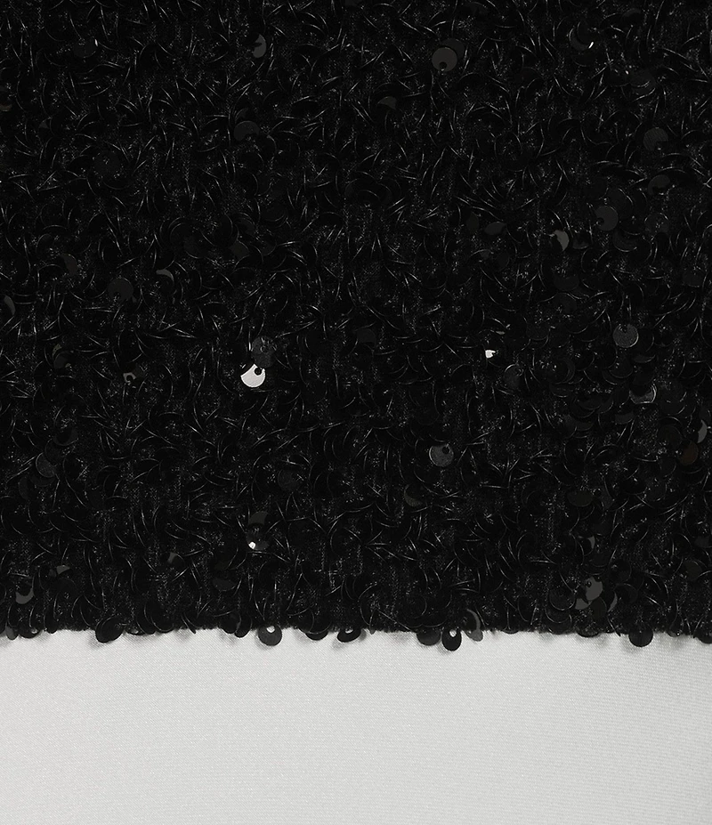 Alex Marie Jemma Sequin Satin Sleeveless Halter Maxi Gown