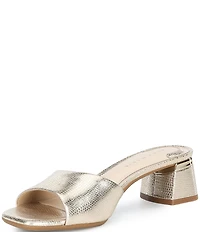Alex Marie Jenelle Metallic Embossed Leather Dress Mules
