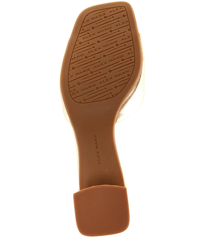 Alex Marie Jenelle Metallic Embossed Leather Dress Mules