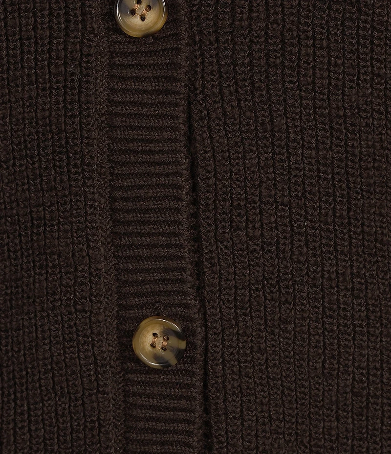 Alex Marie Julia Desert Terry Yarn Round Neck Short Sleeve Cardigan