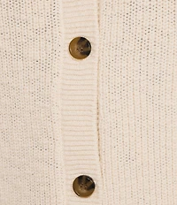 Alex Marie Julia Desert Terry Yarn Round Neck Short Sleeve Cardigan