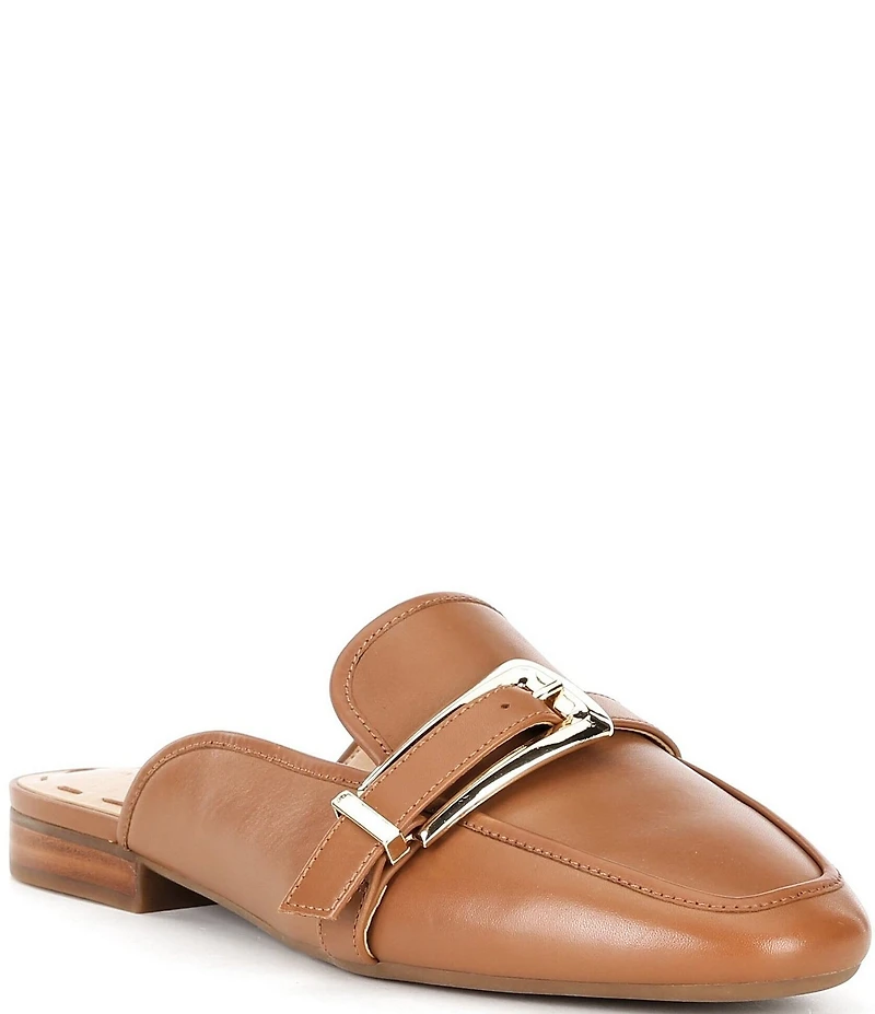 Alex Marie Karen Leather Buckle Hardware Strap Mules
