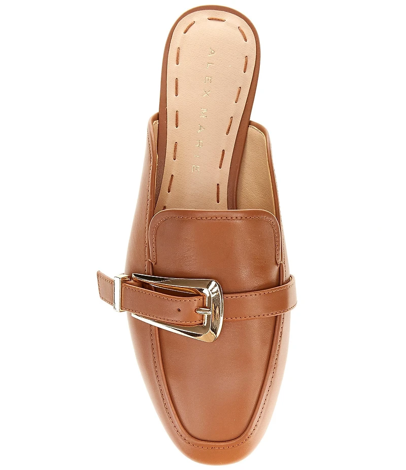 Alex Marie Karen Leather Buckle Hardware Strap Mules