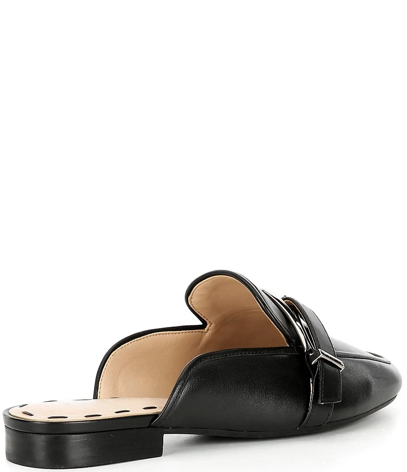 Alex Marie Karen Leather Buckle Hardware Strap Mules
