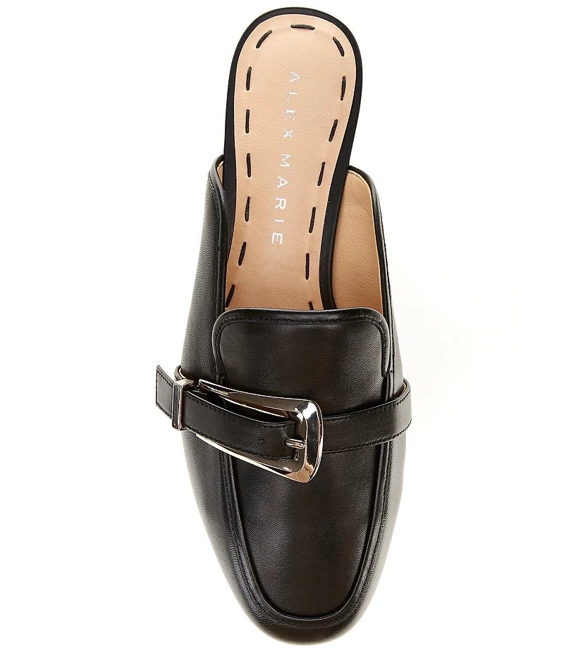 Alex Marie Karen Leather Buckle Hardware Strap Mules
