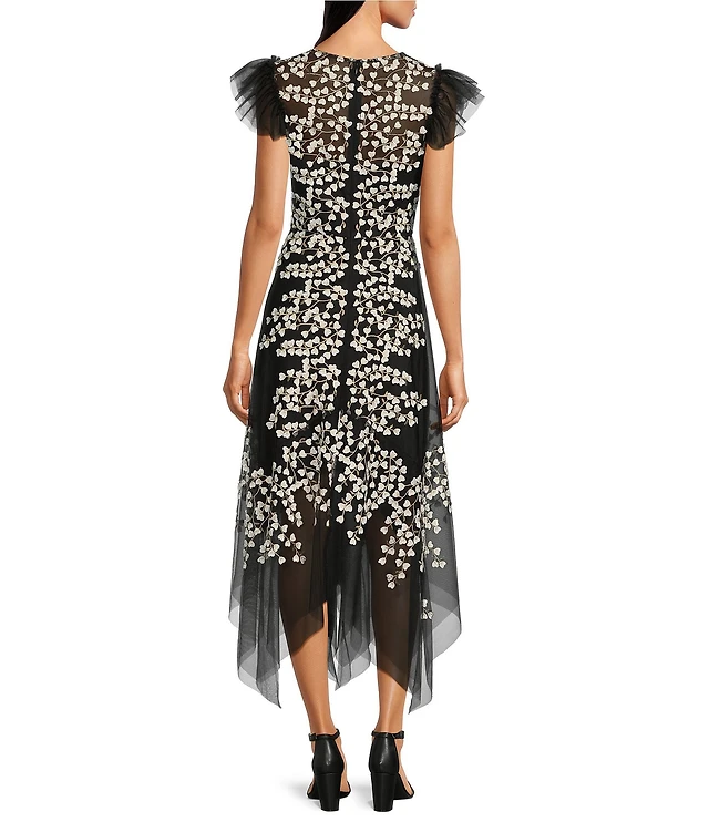 Alex Marie Kate V-Neck Short Flutter Sleeve Embroidered Lace Midi Dress at  Hamilton Place in Chattanooga, TN