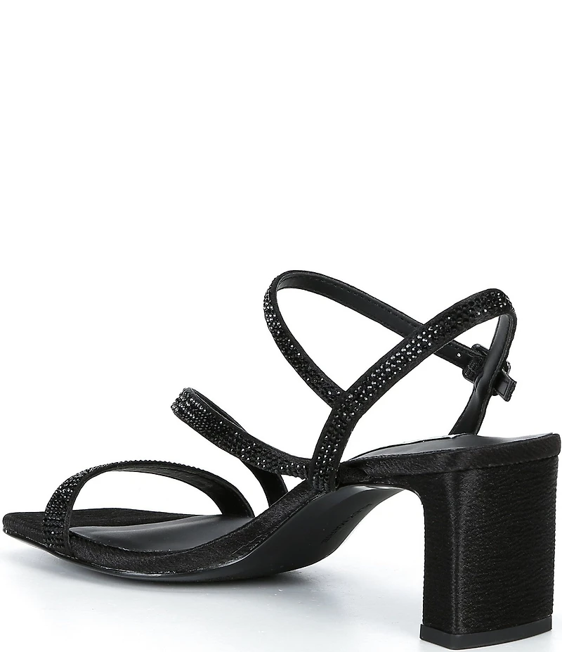 Alex Marie Kathy Rhinestone Strappy Block Heel Dress Sandals