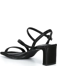 Alex Marie Kathy Rhinestone Strappy Block Heel Dress Sandals