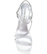 Alex Marie Kathy Rhinestone Strappy Block Heel Dress Sandals